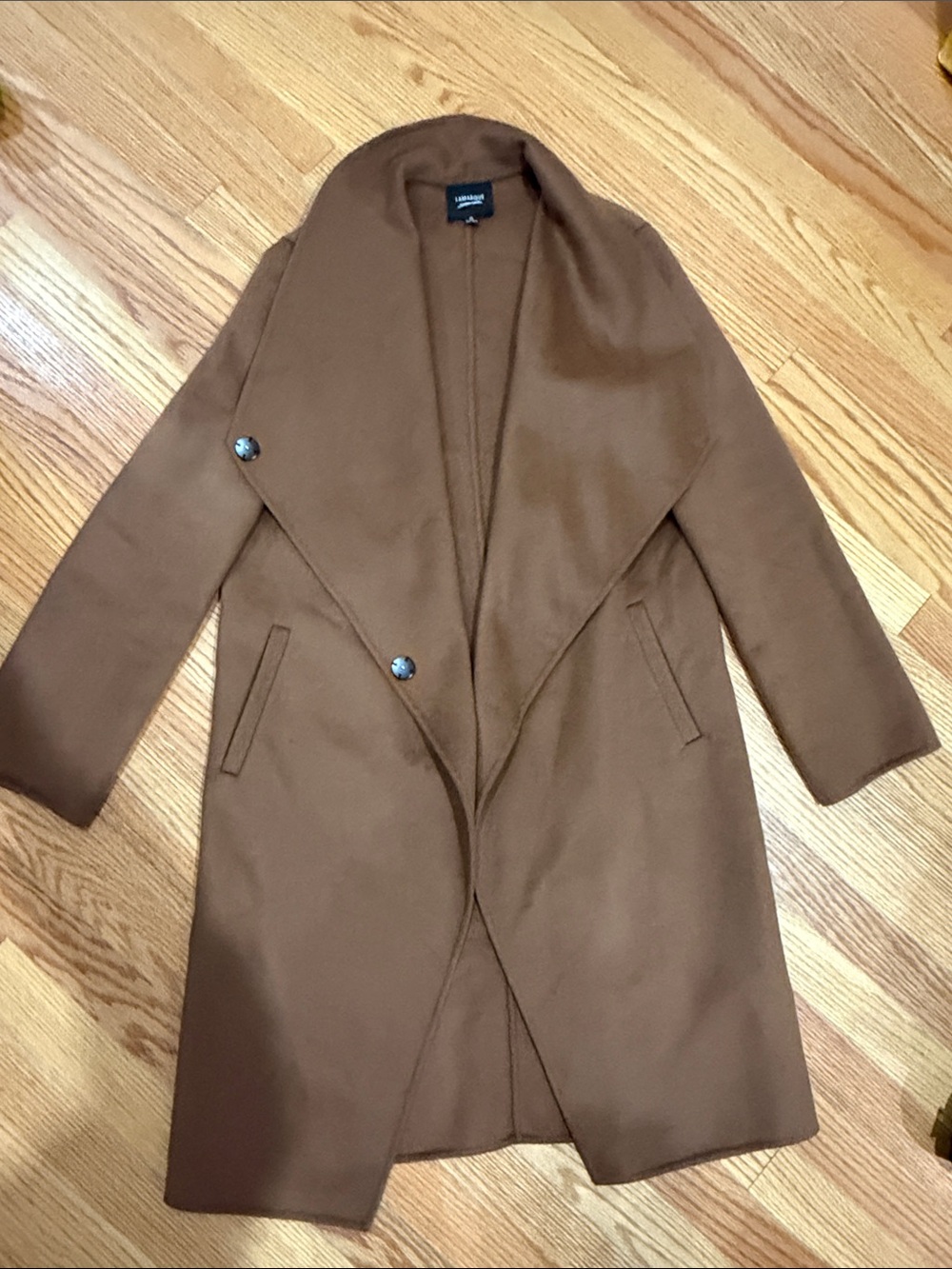 New La Marque Brown Kiera Drape Coat